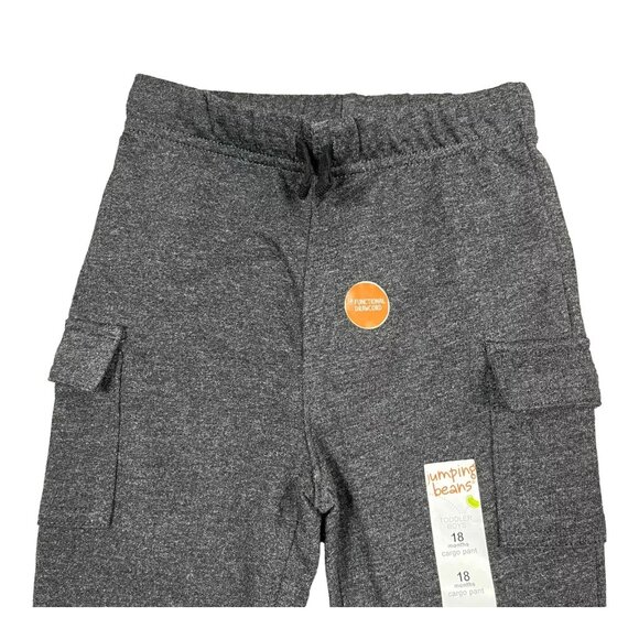 3 Jumping Beans Baby Infant Boys French Terry Cargo Pants Size 12-18M Black Gray - Picture 10 of 12